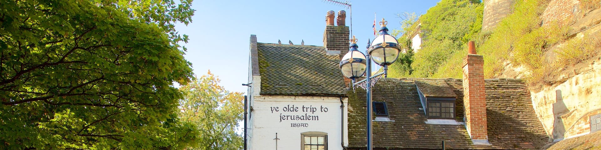Ye Olde Trip to Jerusalem mettant en vedette patrimoine historique, hĂŽtel et sortie au restaurant