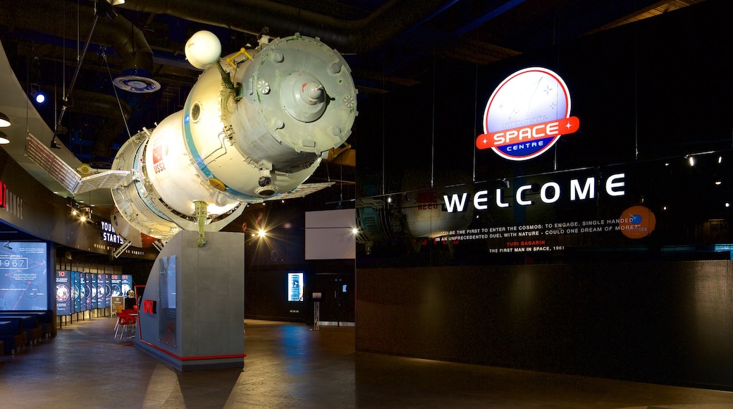 National Space Centre featuring signage and interior views