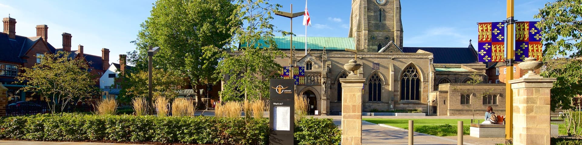 Leicester Cathedral featuring a church or cathedral and heritage architecture