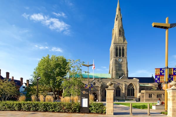 Cathédrale de Leicester mettant en vedette église ou cathédrale et patrimoine architectural