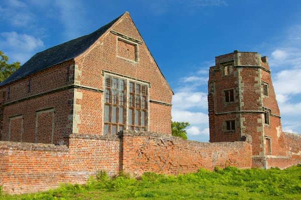 Leicester showing a castle, a ruin and heritage elements