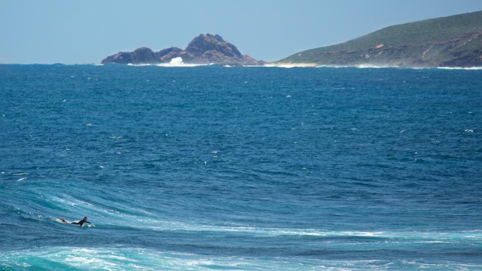 Yallingup featuring waves, general coastal views and surfing