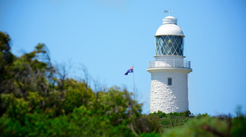 Cape Naturaliste Fyrtårn som viser et fyrtårn