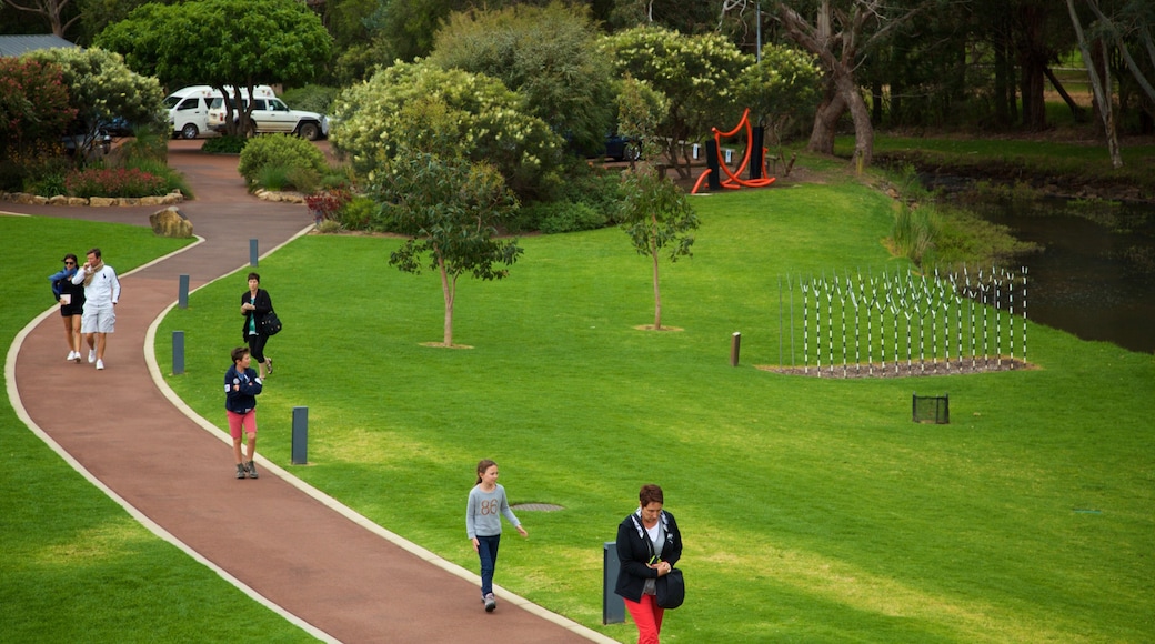 Vasse Felix Winery featuring a park as well as a small group of people