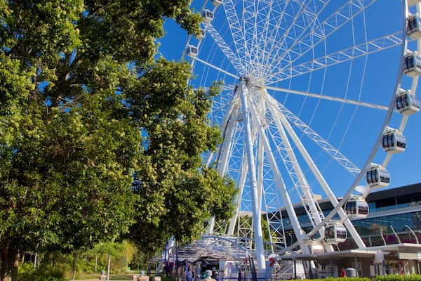 Wheel of Brisbane showing a city and modern architecture