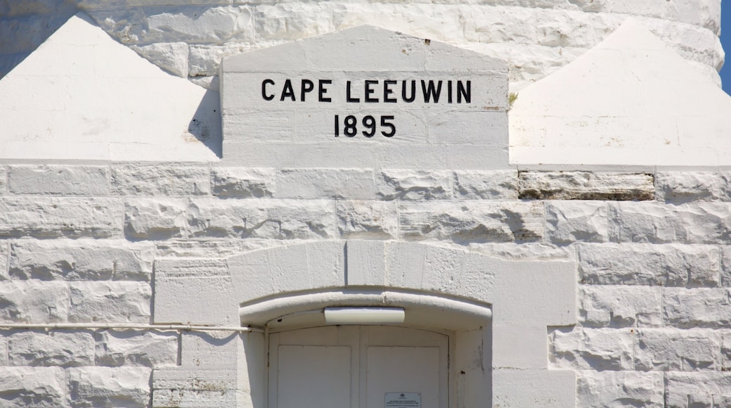 Cape Leeuwin Lighthouse showing signage