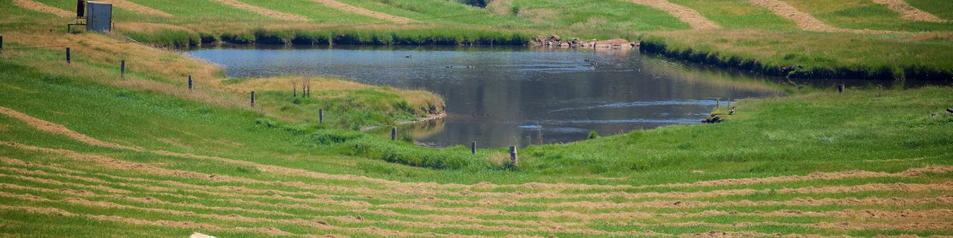 Western Australia showing farmland and a lake or waterhole