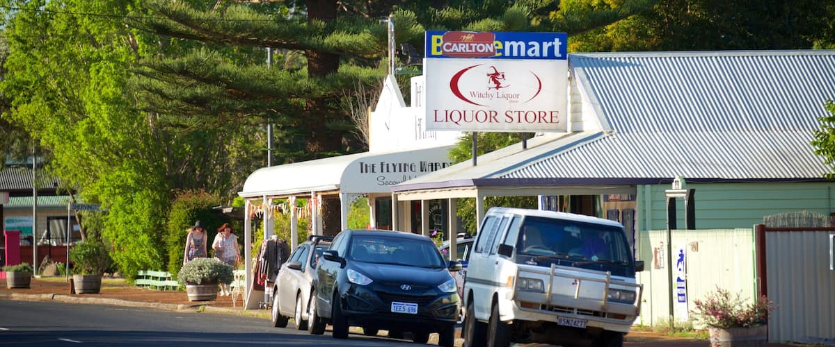 Margaret River Wine Region which includes street scenes and signage