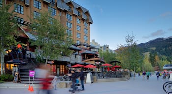 Whistler Blackcomb Ski Resort which includes a square or plaza and a luxury hotel or resort