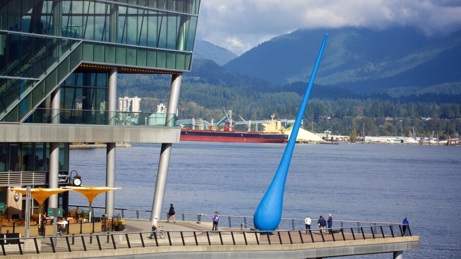 Waterfront view of Coal Harbour with modern architecture and scenic surroundings in Vancouver.