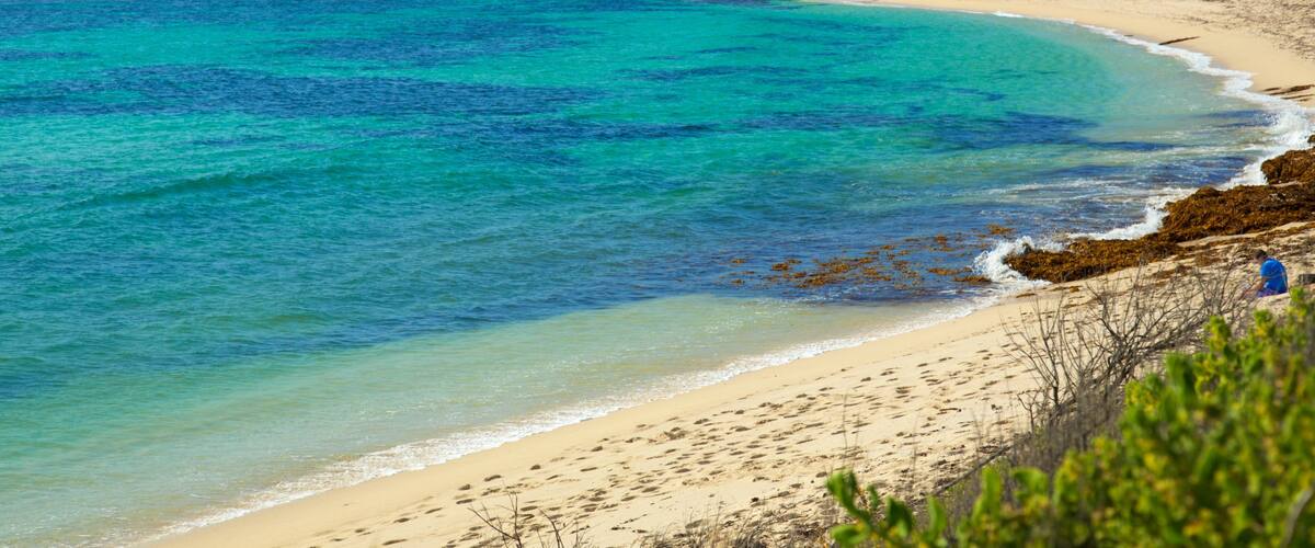 Plage de Prevelly qui includes vues littorales, plage et baie ou port