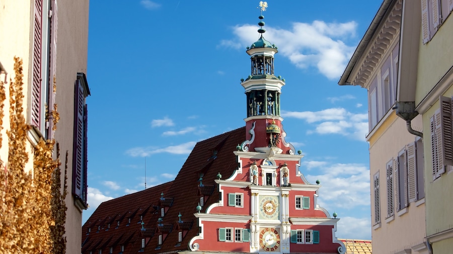 Esslingen som omfatter historiske bygningsværker