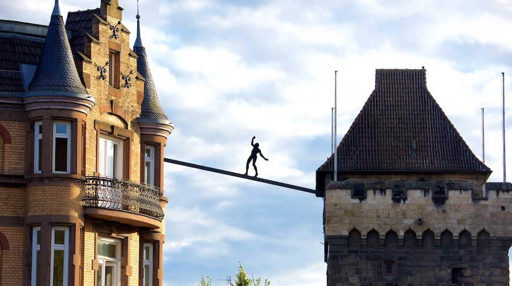 Esslingen das einen historische Architektur und Outdoor-Kunst