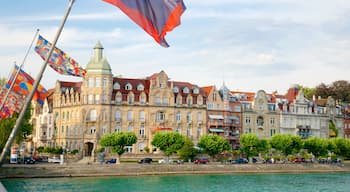 Haven van Konstanz toont een rivier of beek