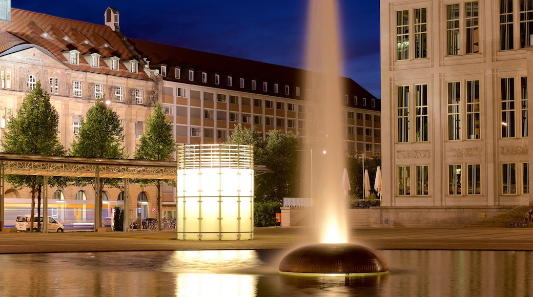 Leipzig showing a fountain