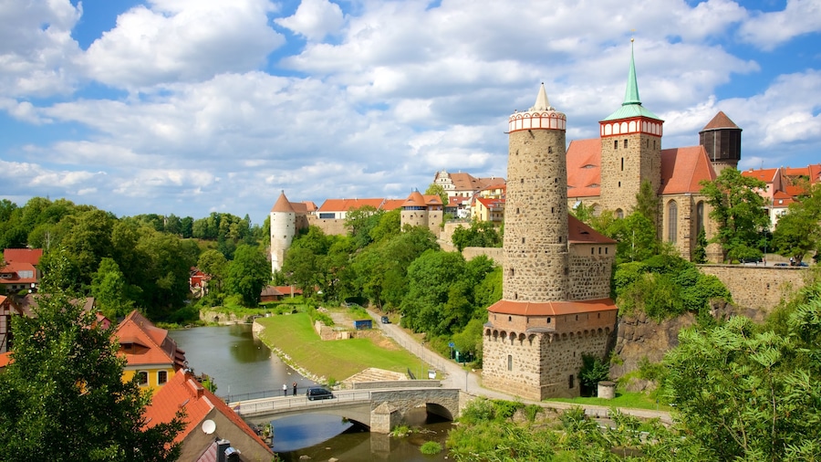 Bautzen which includes a castle and a small town or village