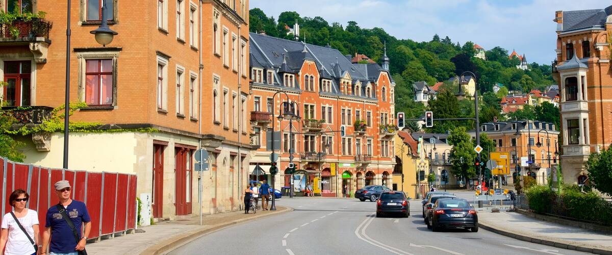Dresden mit einem Straßenszenen