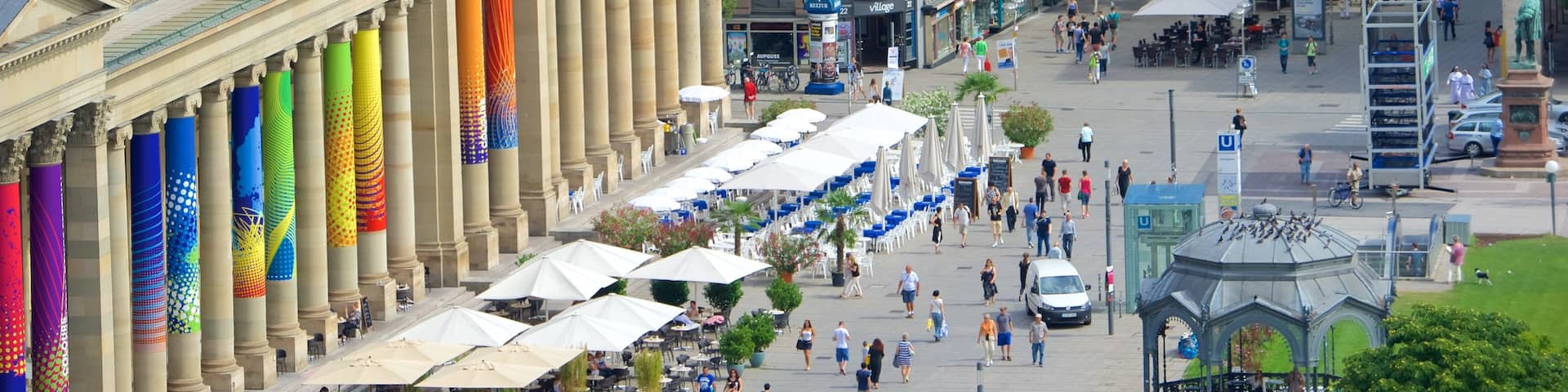 Schlossplatz which includes street scenes