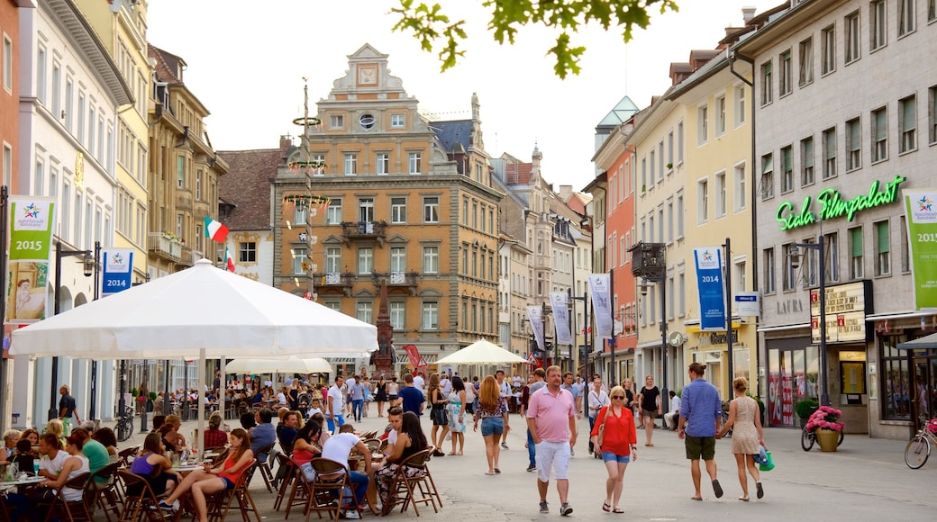 Constance showing outdoor eating and street scenes