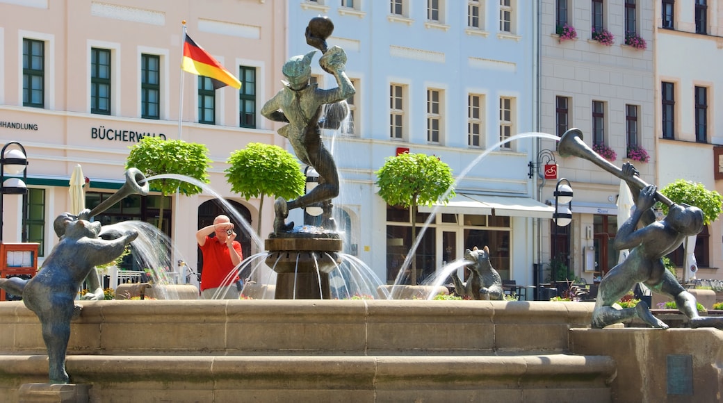 Torgau featuring a fountain