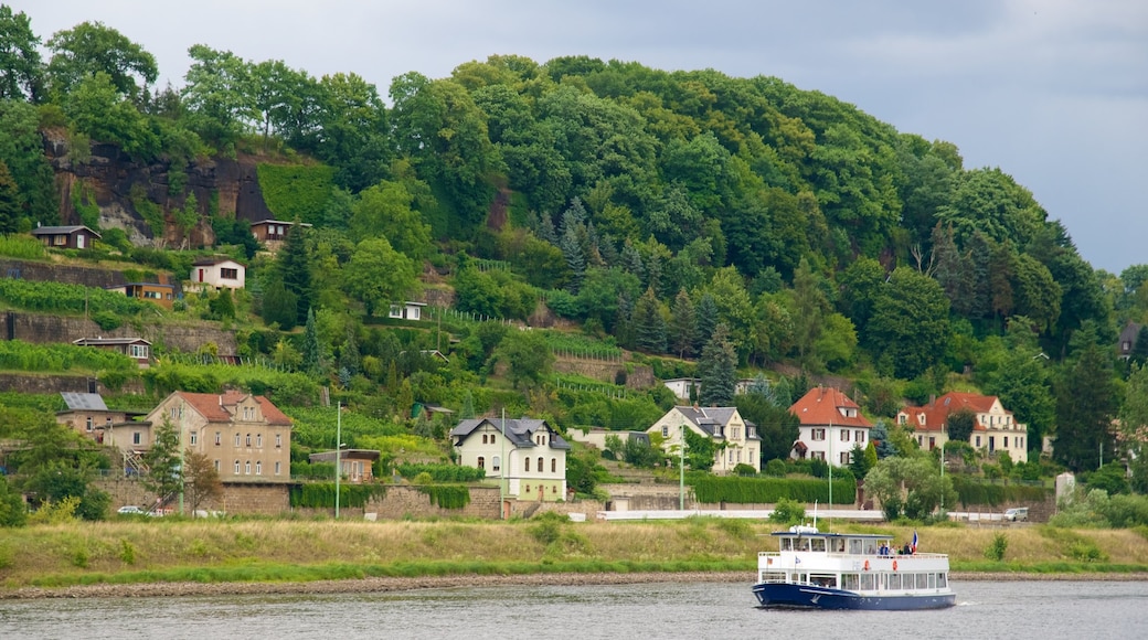 Pirna featuring a river or creek