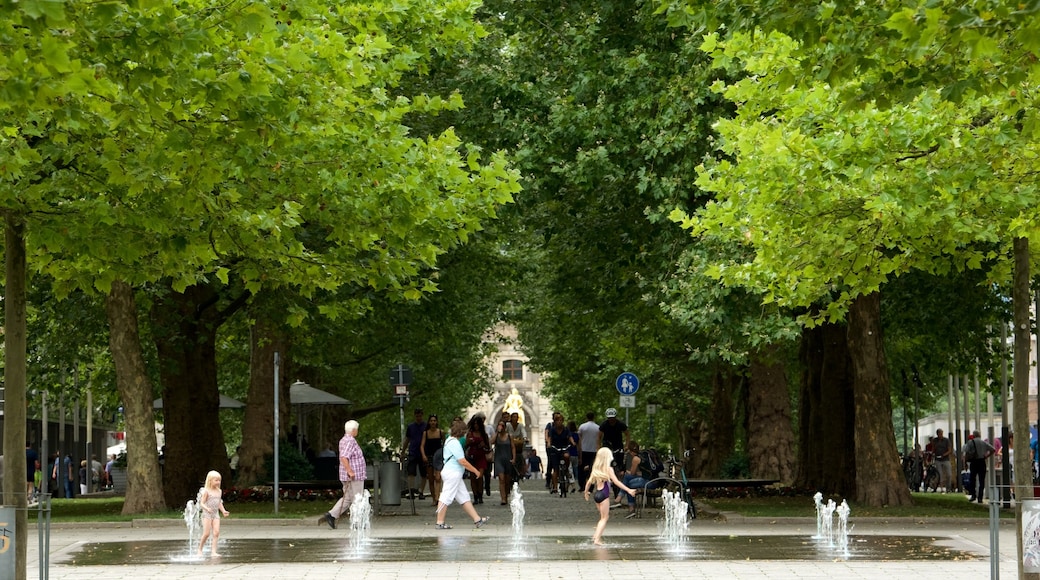 Neustadt showing a garden and a fountain