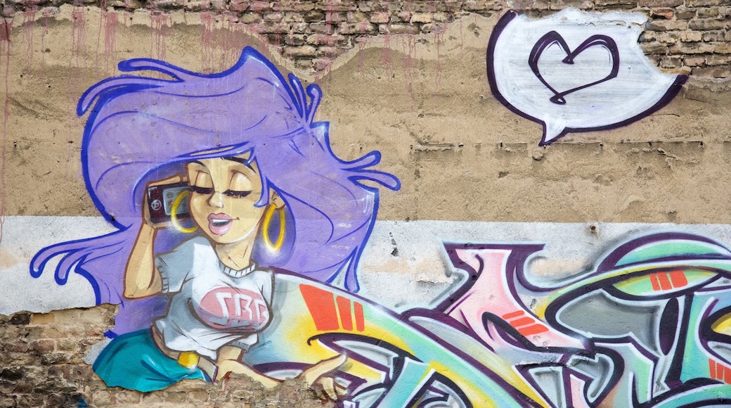 Friedrichshain ofreciendo arte al aire libre y arte