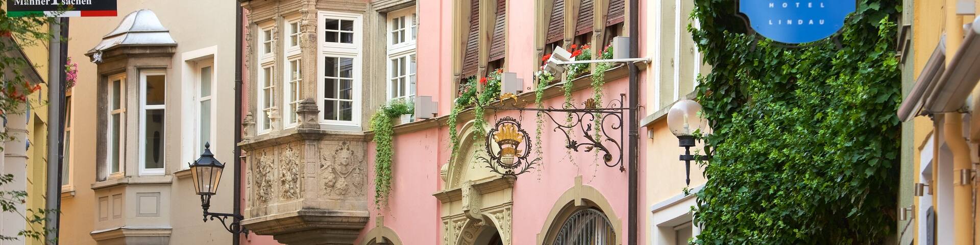Lindau featuring outdoor eating as well as a couple