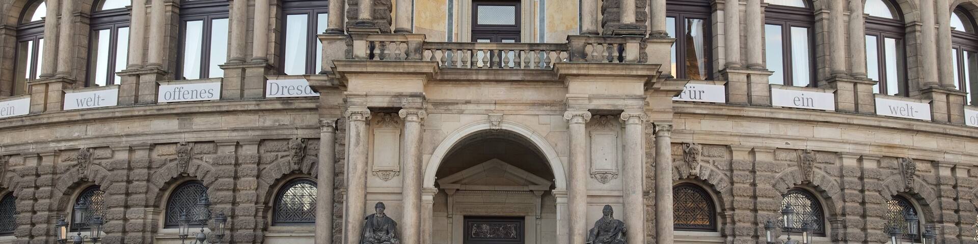 Semper Opera House which includes heritage elements and street scenes