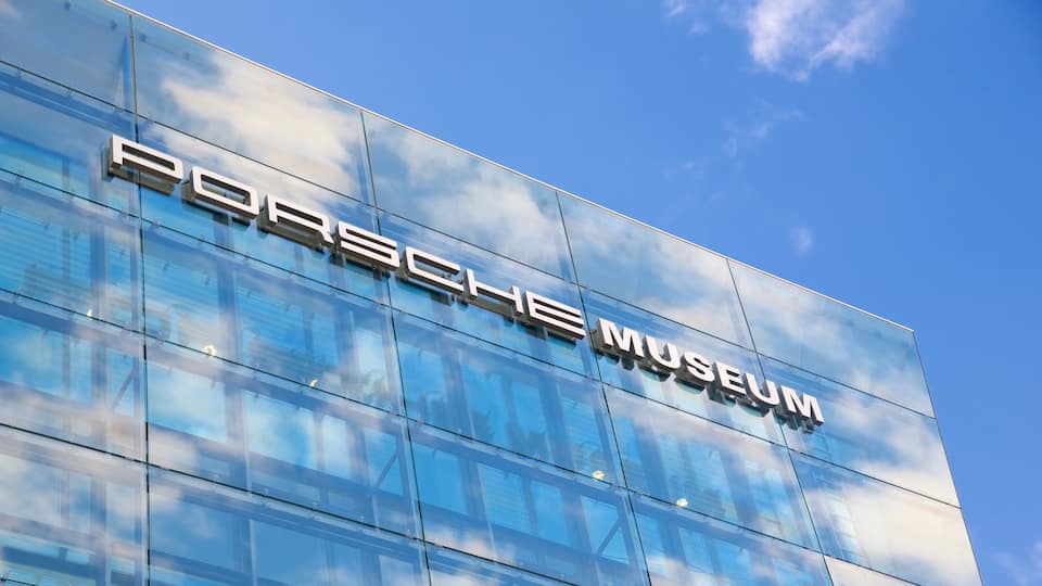 Porsche Museum featuring signage