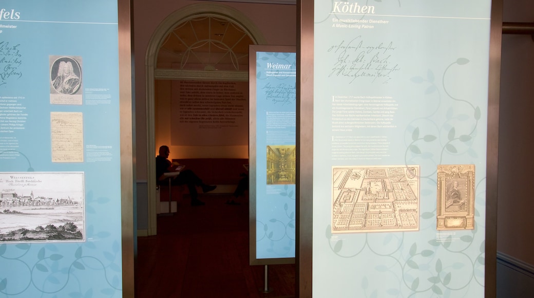 Bach Museum showing signage and interior views