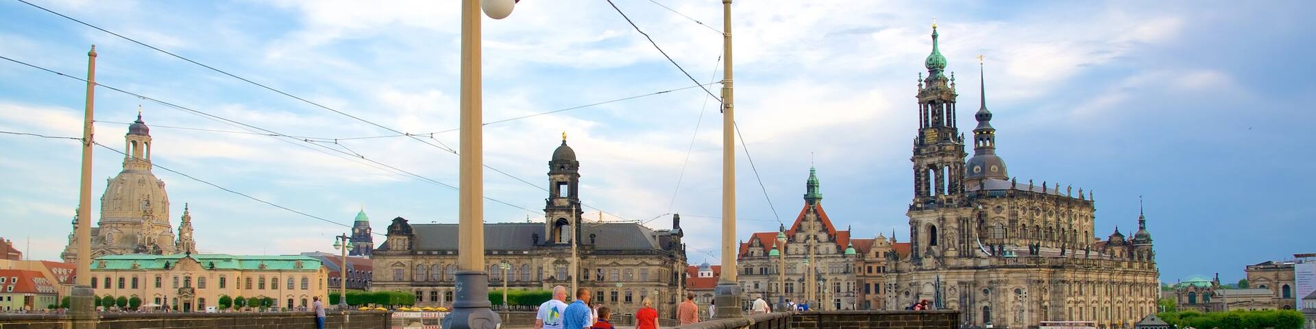 Dresden showing a bridge, a city and heritage architecture