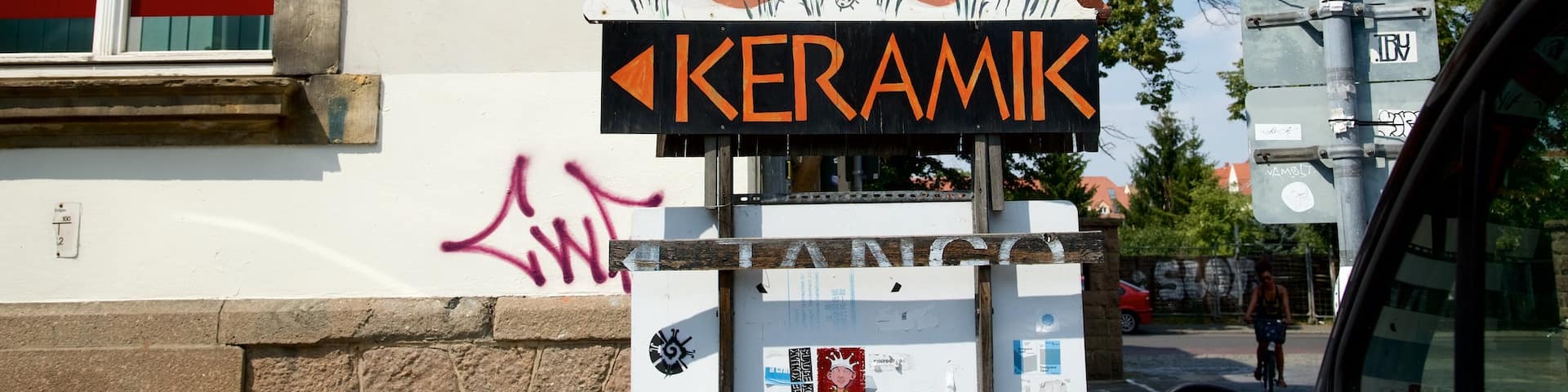 Leipziger Baumwollspinnerei featuring signage