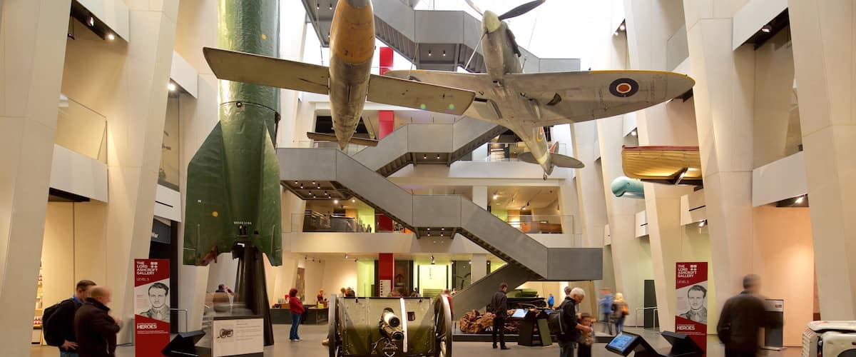 Imperial War Museum which includes interior views as well as a small group of people