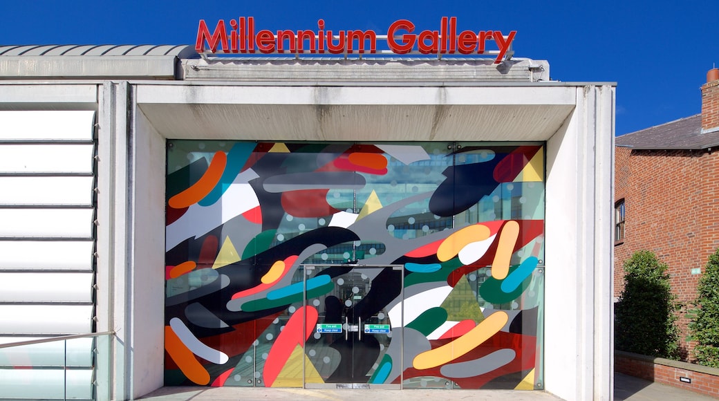 Millennium Gallery which includes signage