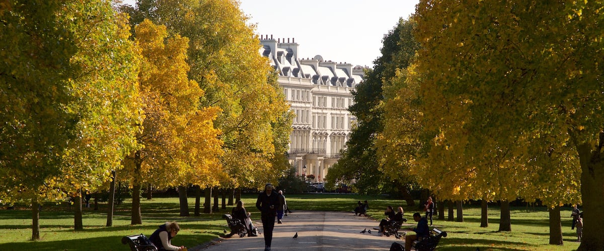 Kensington Gardens mostrando um parque