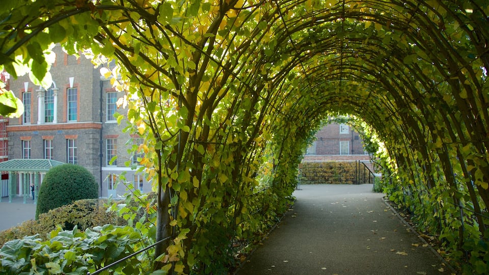 Kensington Palace which includes a park and a castle