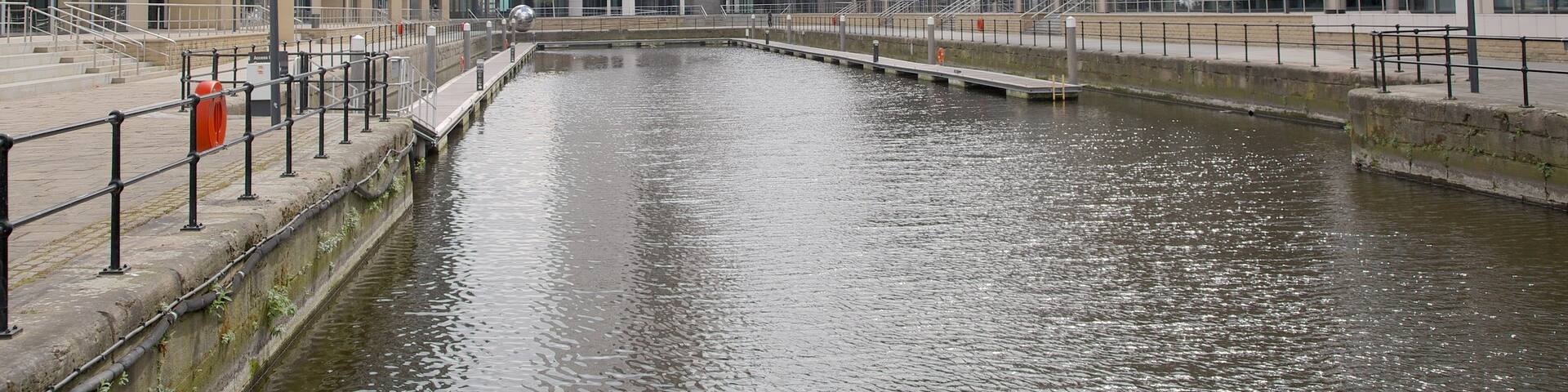 Royal Armouries showing a city, a river or creek and a high-rise building