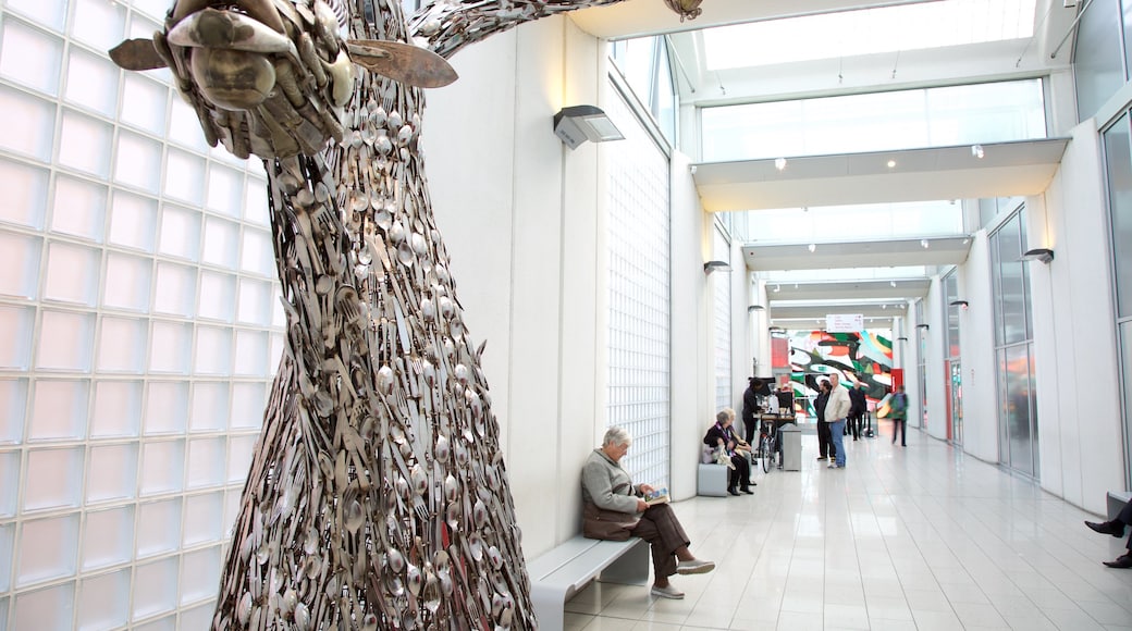 Millennium Gallery showing interior views and art