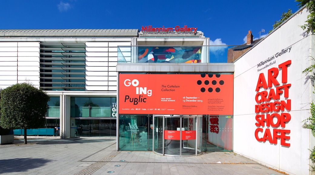 Millennium Gallery featuring signage