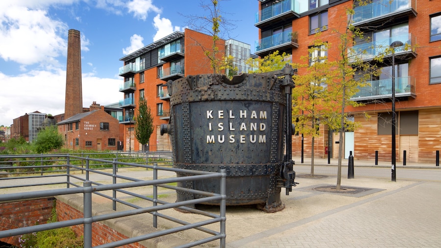 Kelham Island Museum mostrando señalización