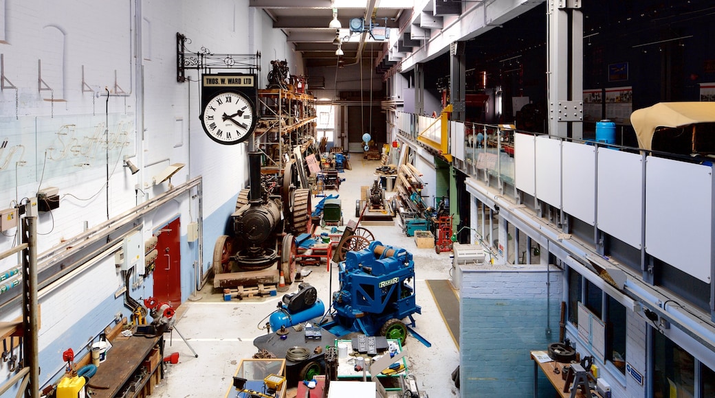 Kelham Island Museum featuring interior views and industrial elements