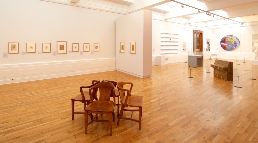 Graves Art Gallery showing interior views and art