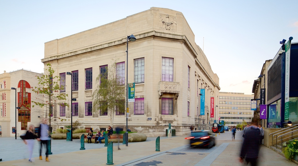 Graves Art Gallery featuring heritage architecture and street scenes