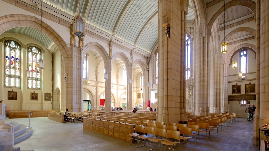 St. Anne\'s Roman Catholic Cathedral mostrando vistas internas, uma igreja ou catedral e elementos religiosos