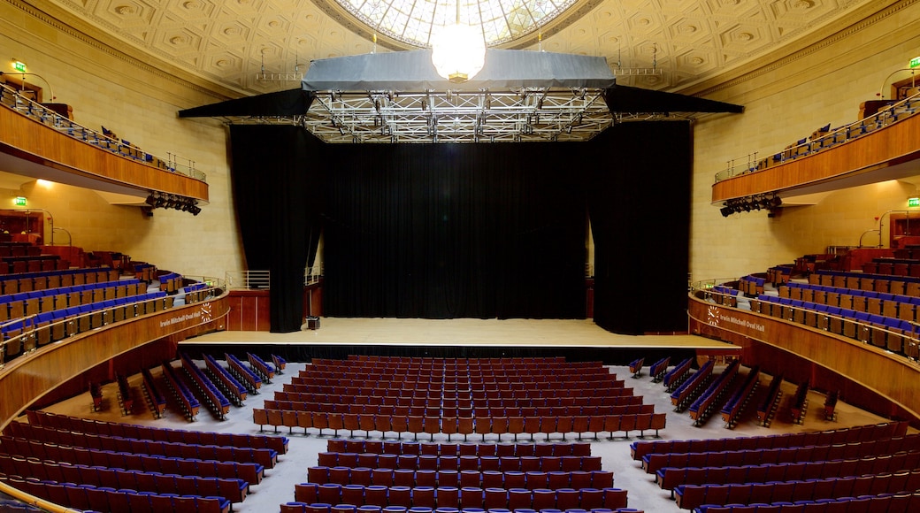 Sheffield City Hall showing interior views and theater scenes