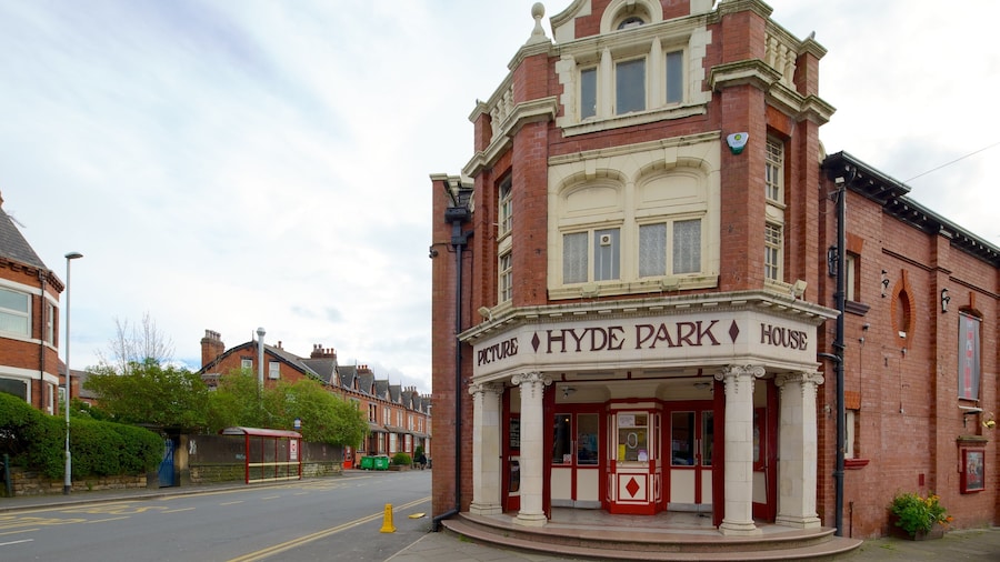 Leeds featuring theater scenes and signage