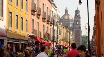 Downtown Mexico City which includes central business district and a city as well as a large group of people