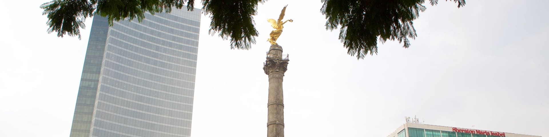 The Angel of Independence Monument showing a monument, heritage elements and city views