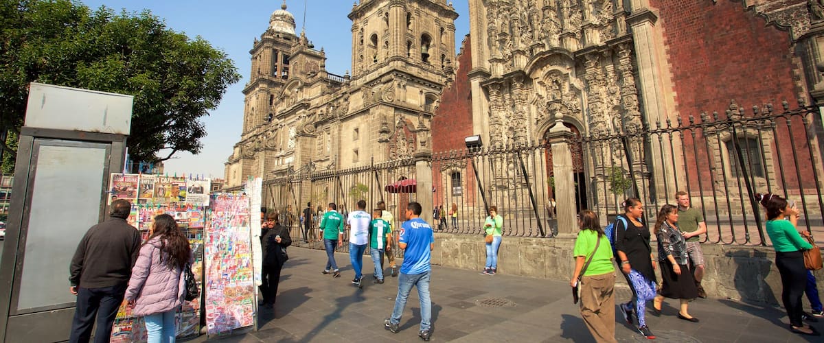 Metropolitan Cathedral showing street scenes, heritage elements and a church or cathedral